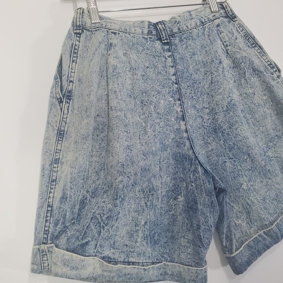 THE BEVERLY HILLS VNTG Women Shorts 24 Denim Acid Wash High Rise 100% Cotton USA - Picture 9 of 9